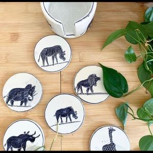 Hand made African Coaster Set